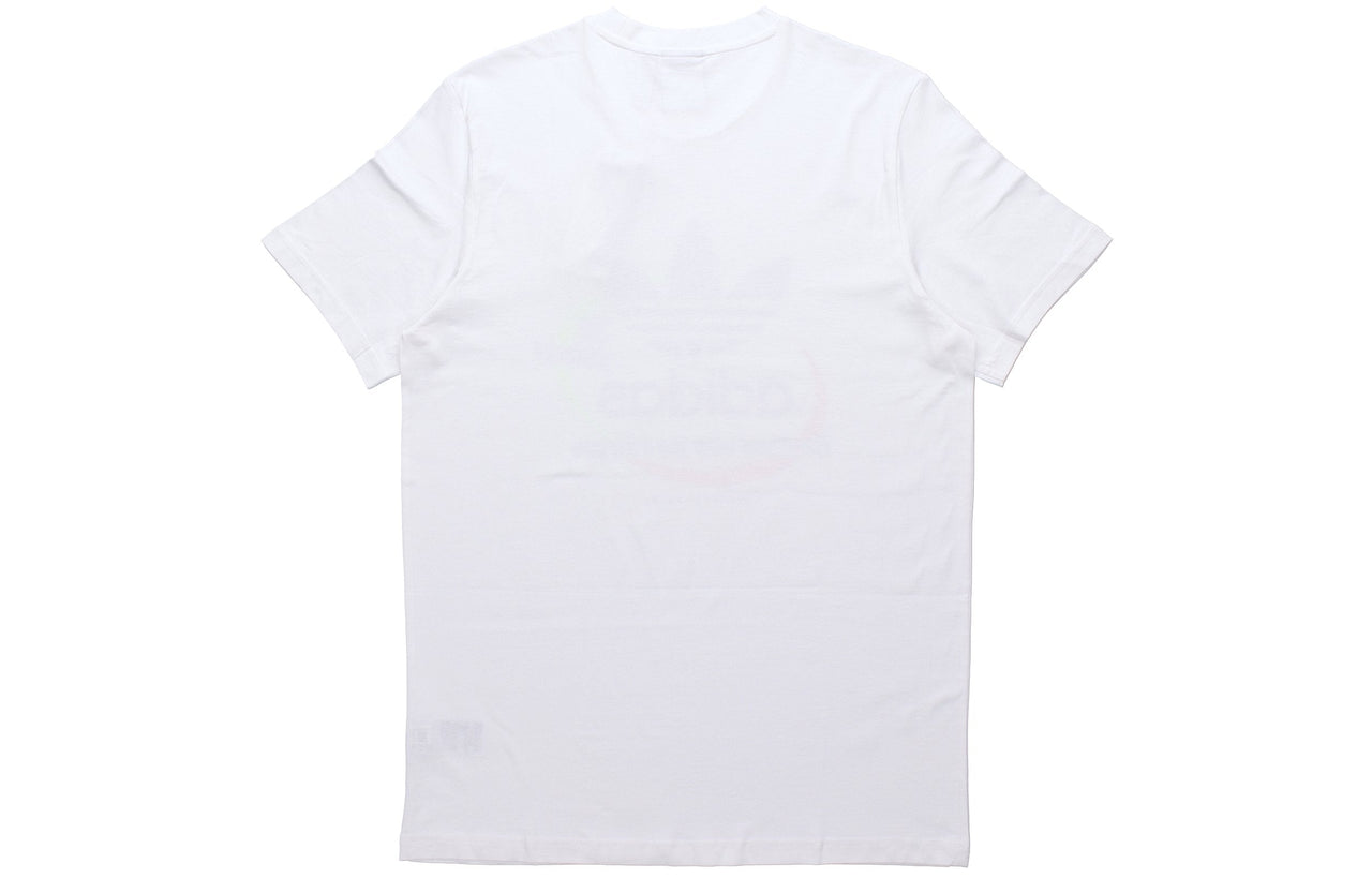 adidas originals Sports Printing Logo Pattern Round Neck Short Sleeve White FK9974