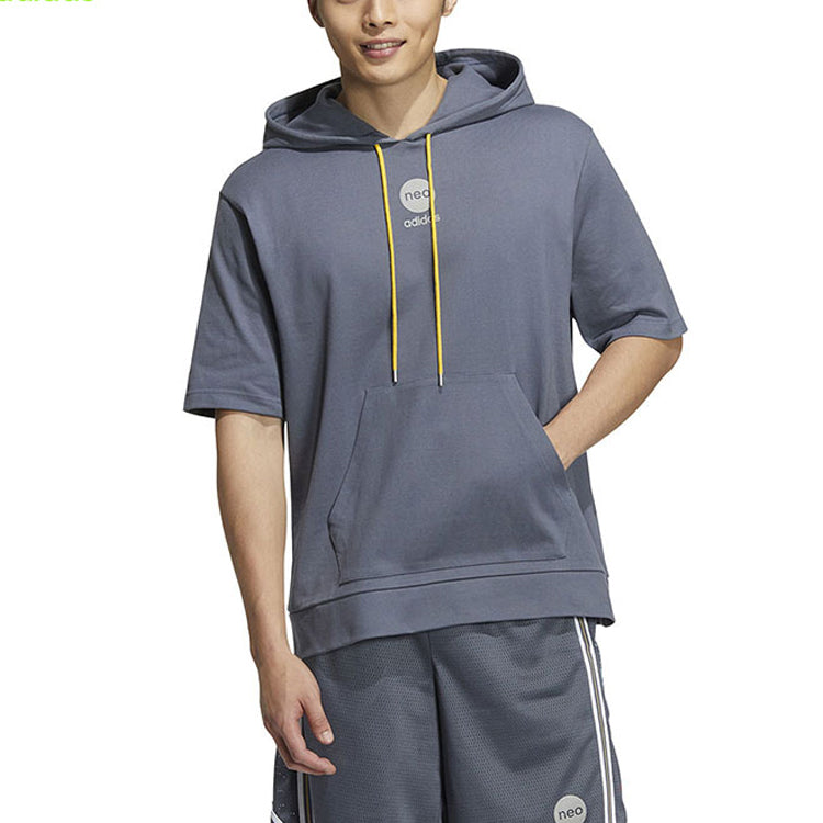 adidas Neo BB SS Hoodie 'Grey' HM2043