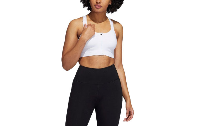 (WMNS) adidas TLRD Impact Luxe Training High-Support Zip Bra Asia Sizing 'White' HC7498