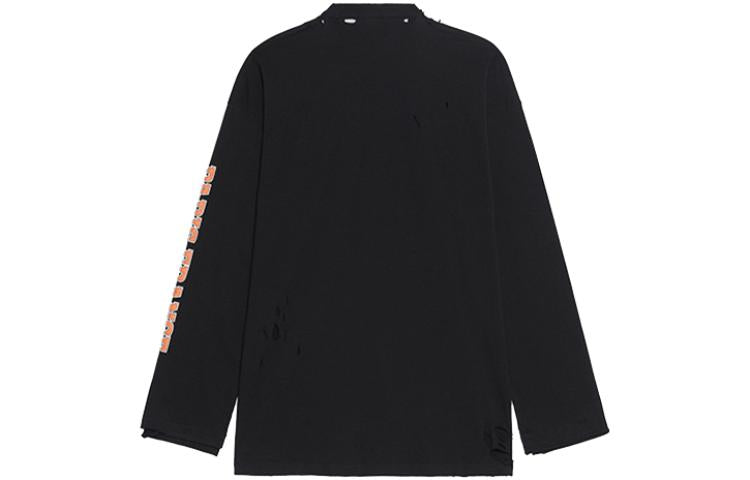 Balenciaga Maison Balenciaga Long Sleeve T-Shirt 'Black' 681046TLVJ11074