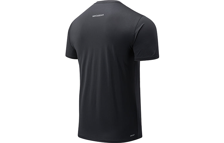 New Balance Men's New Balance Round Neck Logo Minimalistic Short Sleeve Black AMT03203-BK