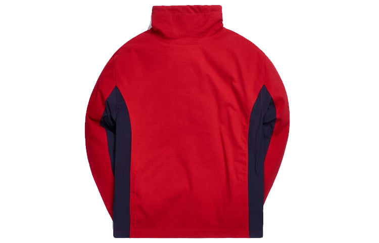 KITH Cotton Jersey Funnel Neck Drawstring High Collar Red KH3656-110