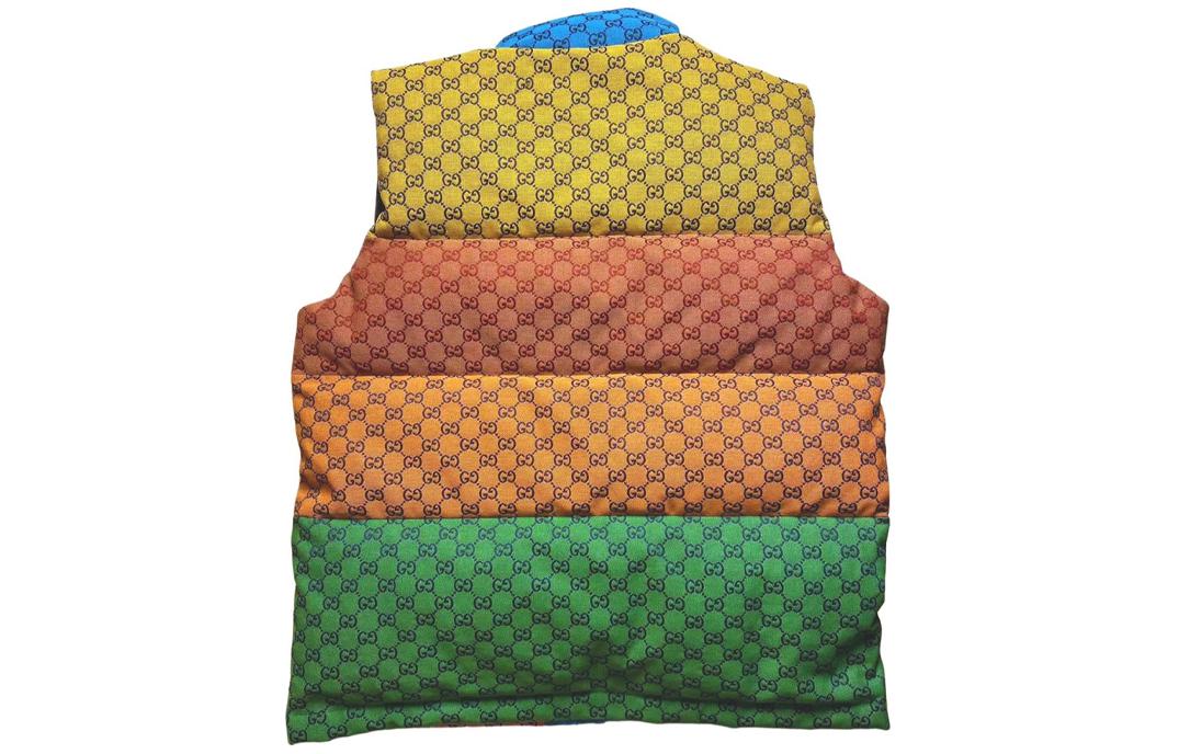 Gucci GG Jacquard Cotton Blend Canvas Down Vest 'Multicolor' 658112-Z8A0I-4333