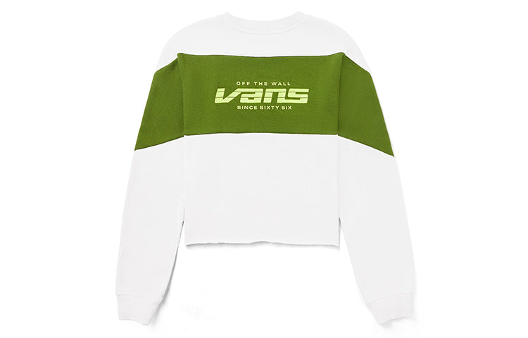 (WMNS) Vans Colorblock Round Neck Pullover Hoodie White VN0A4DR8J92
