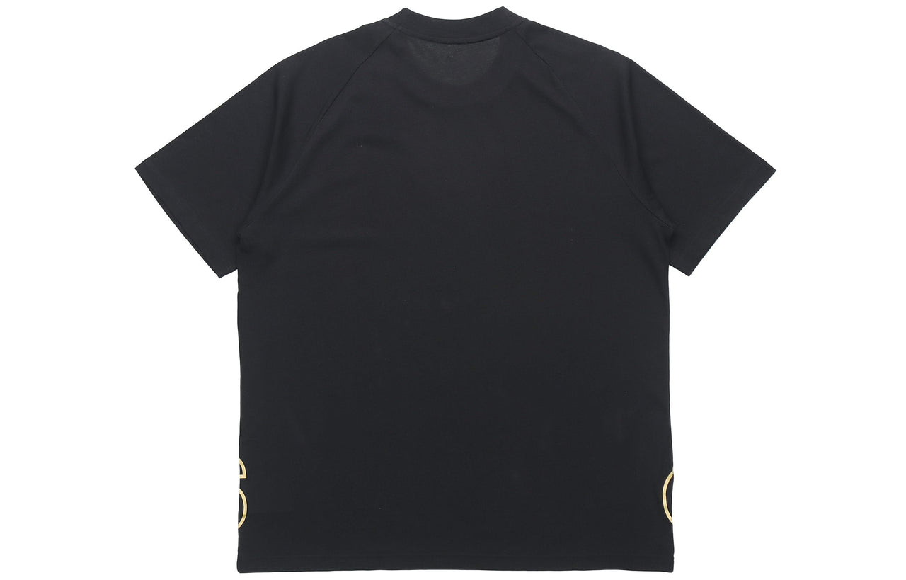 adidas U Big Logo T Sports Stylish Printing Round Neck Short Sleeve Black GU4291