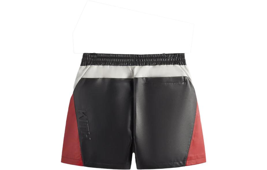 KITH Leather Curtis Panelled Short 'Black' KHM060469-001
