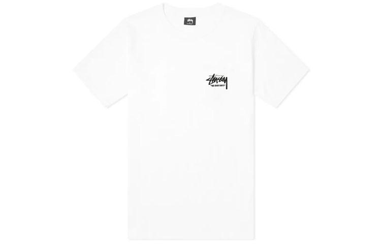 Stussy Carnation Tee Back Flowers Pattern Short Sleeve Unisex White 1904382-1201