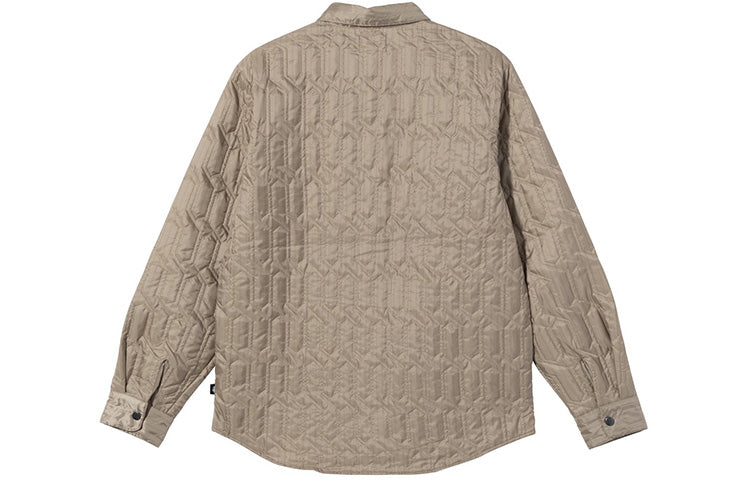 Men's Stussy Long Sleeves Jacket Creamy White 1110139