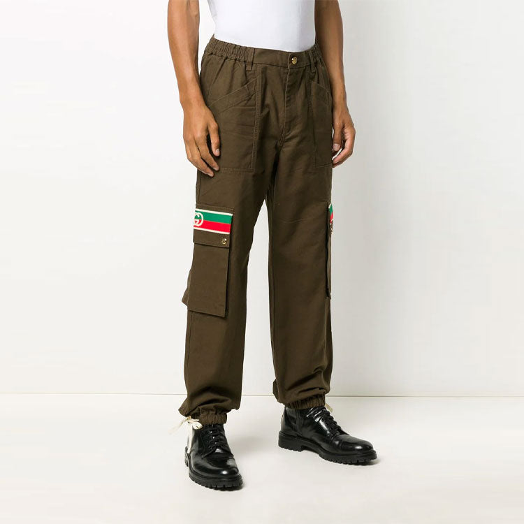 Gucci GG Striped Cotton Trousers For Men Brown 623986-XDBA7-2002