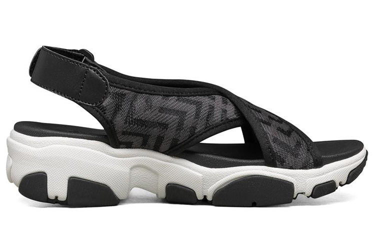 (WMNS) Skechers Daddy-O 'Black White' 163045-BLK