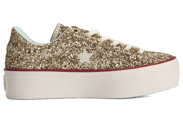 (WMNS) Converse Chiara Ferragni x One Star Platform Ox 'Gold Glacier Blue' 562026C