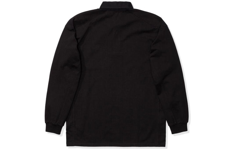 Men's UNDEFEATED Logo Tops Long Sleeves Polo Shirt Black 10042