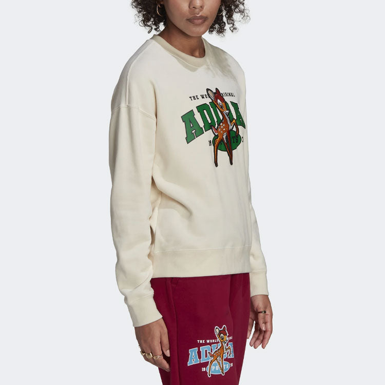 (WMNS) adidas Originals x Disney Bambi Pullover Sweatshirt 'Creamy White' HD2754