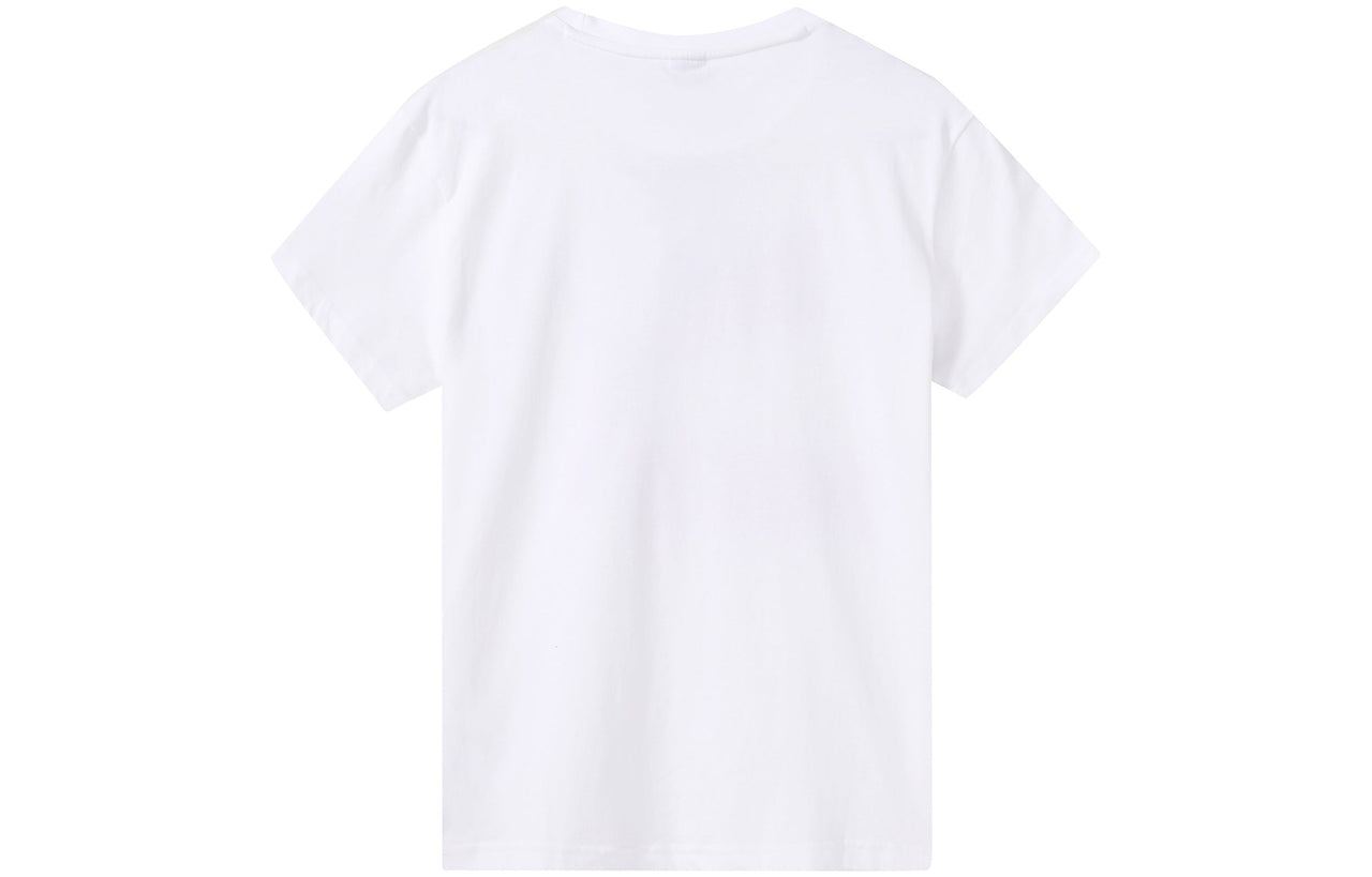 (WMNS) PUMA Large Logo Printing Loose Short Sleeve White 579406-02