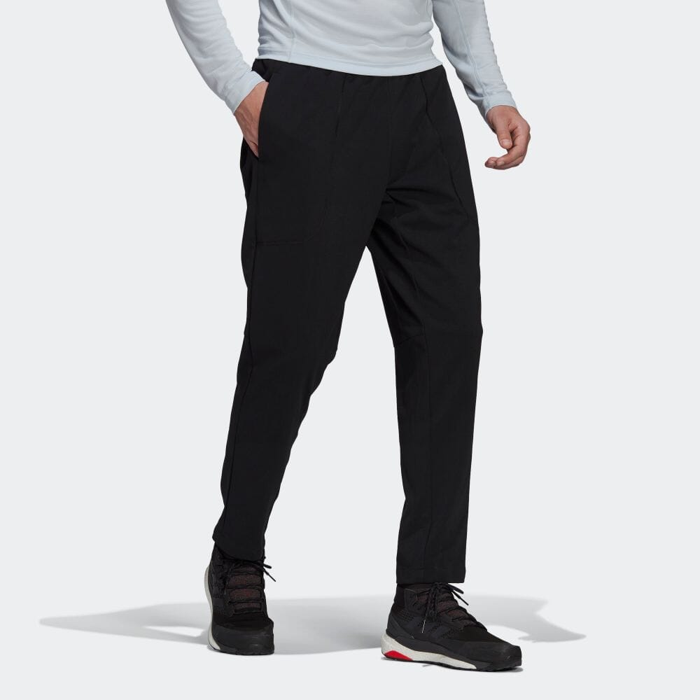 Men's adidas Solid Color Alphabet Loose Sports Pants/Trousers/Joggers Black GM4771