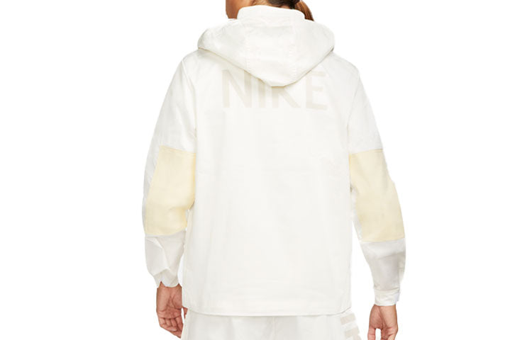 Nike Sportswear Half Zipper Sports Hooded Jacket White DD6495-133