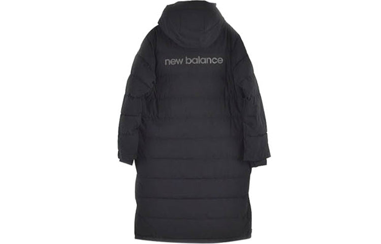 New Balance Casual Long Padding Jacket Asia Sizing 'Black White' NP846111-BK