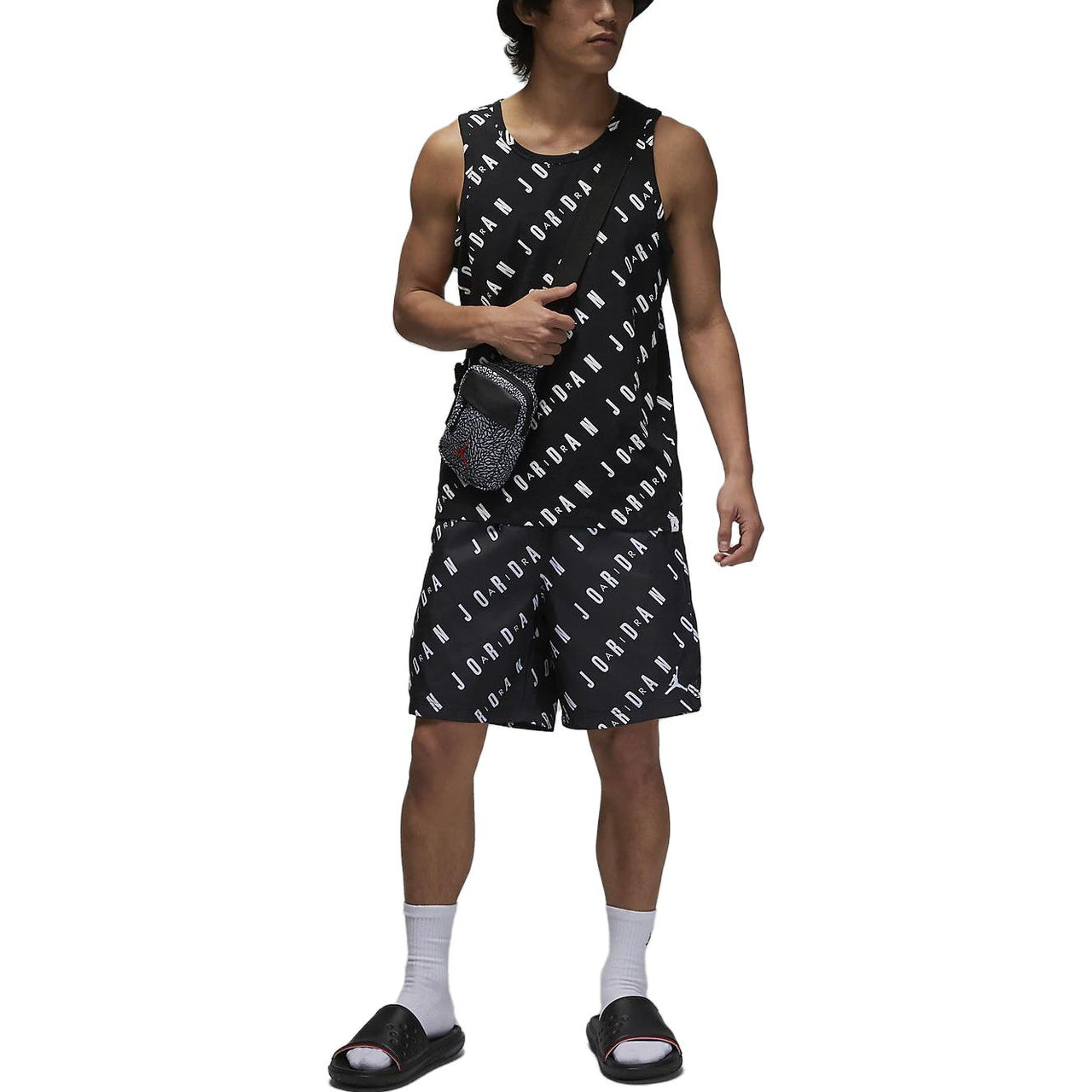 Air Jordan Essentials Poolside Shorts 'Black White' DX9674-010