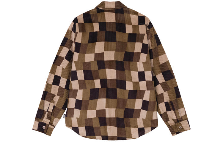 Stussy Wobbly Check LS Shirt 'Brown' 211220