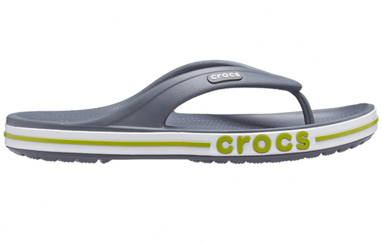 Crocs Bayaband Flip Non-Slip Wear-Resistant Casual Gray Green Slippers 'Grey Green' 205393-0A3