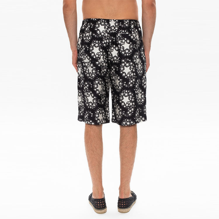 Gucci Star Print Silk Shorts For Men Black 624399-ZAENN-1060