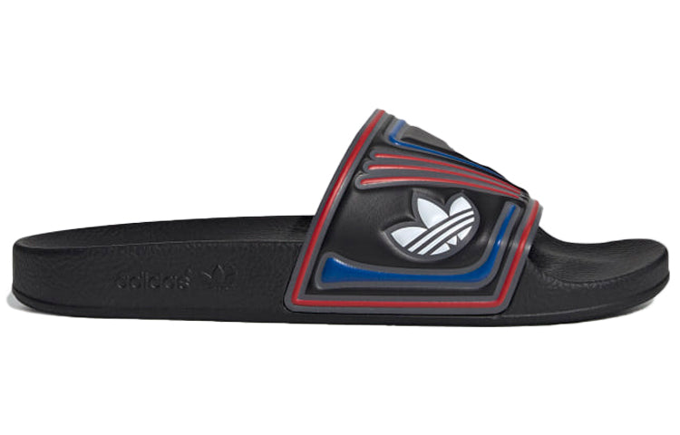 (WMNS) adidas originals Adilette Slides 'Black Red Blue' EE6177