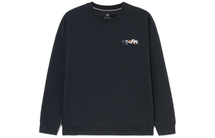 Li-Ning Wade Series Alphabet Embroidered Round Neck Pullover 'Black' AWDS109-1
