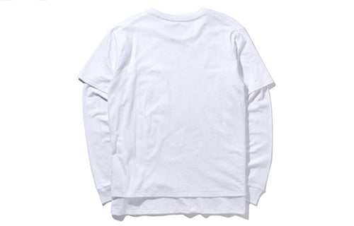 Stussy ODYED Double Tee Long Sleeves White 114934