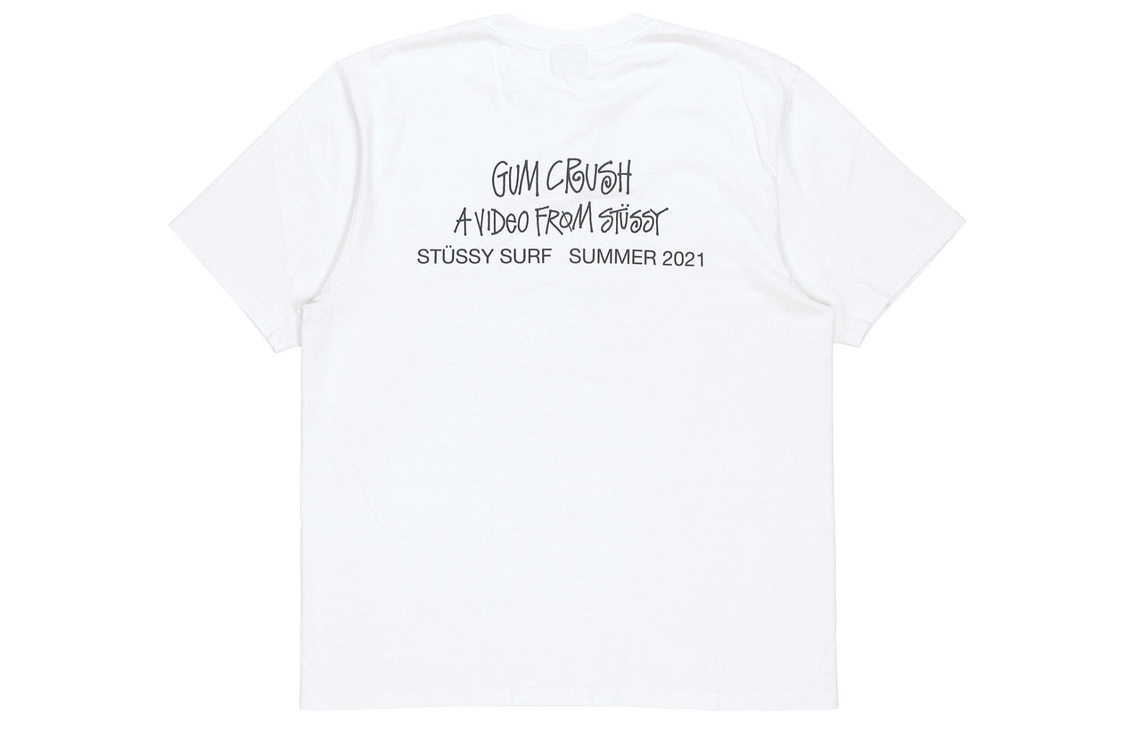 Stussy Unisex Gun Crush Printing Round-neck White 3903742