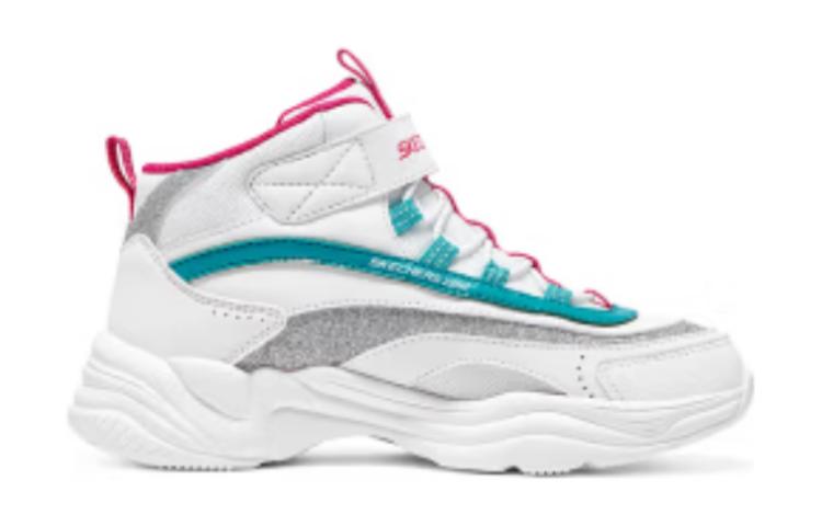 (GS) Skechers Comfy Snow Boots 'White Grey Turquoise' 302584L-WMLT