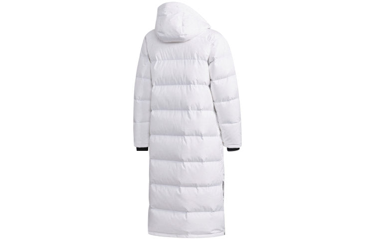 adidas neo MENS XPLR Terrex Long Parka Hooded Down Bench Jacket Winter Sportswear White FJ9240