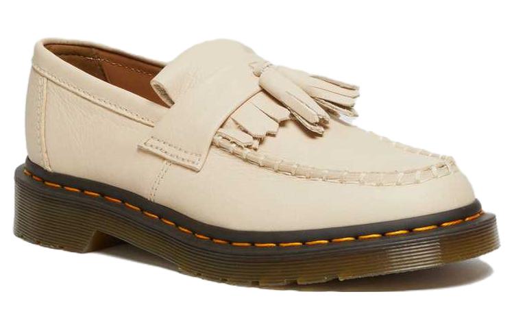 (WMNS) Dr.Martens Adrian Virginia Leather Tassel Loafers 'Parchment Beige' 22760292