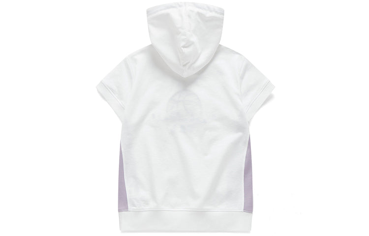 (WMNS) FILA Fusion Casual Sports hooded Short Sleeve Hoodie White T11W128202F-WT