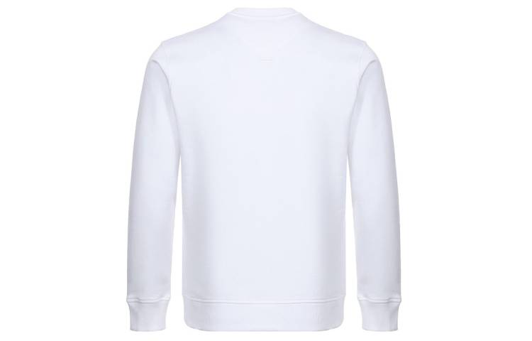 Men's KENZO Embroidered Pattern Logo Long Sleeves Pullover White F965SW0434X4-01