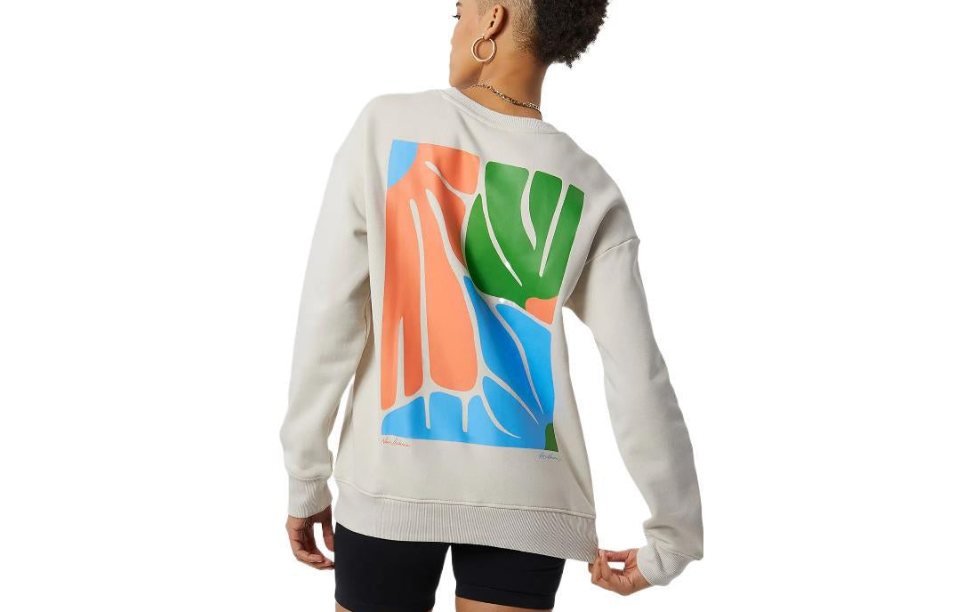 (WMNS) New Balance Athletics Artist Pack Crew Sweatshirt 'Moonbeam' WT23550-MBM