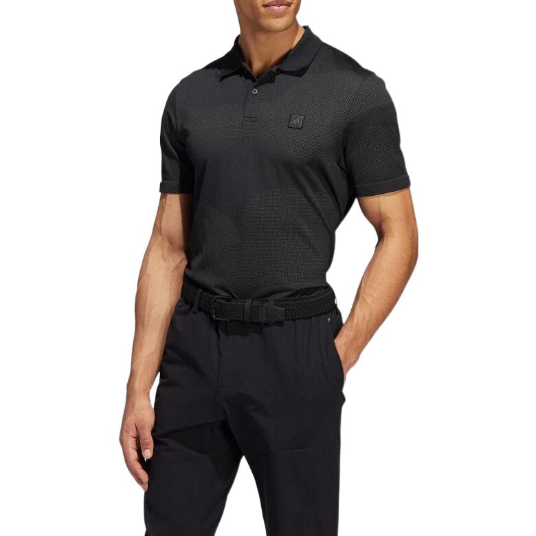 adidas Golf Side Short Sleeve Shirt Men's Black HS9445