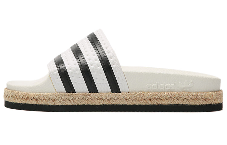 (WMNS) adidas originals Adilette Sports slippers 'White Black' CQ3092