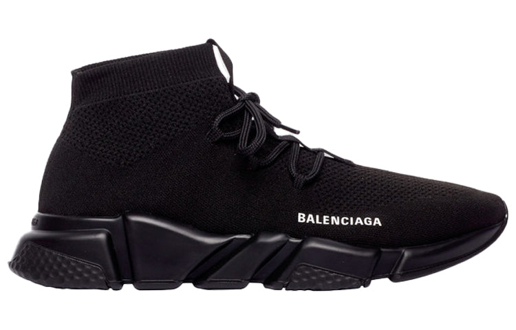 (WMNS) Balenciaga Speed Lace Up Trainer 'Knitted Black' 559353W1HP01000