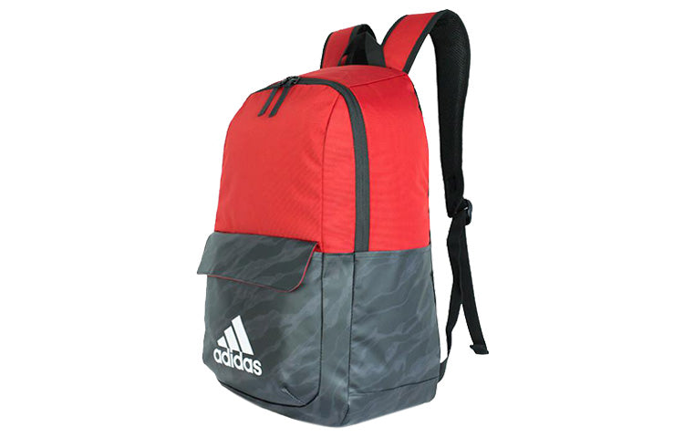 adidas Athletic Colorblock Zipper Schoolbag Backpack Backpack Unisex Red / Black DM2913