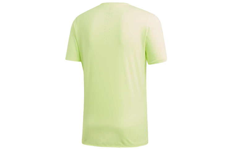 adidas Running Sports Round Neck Short Sleeve Fluorescence Yellow DQ1850