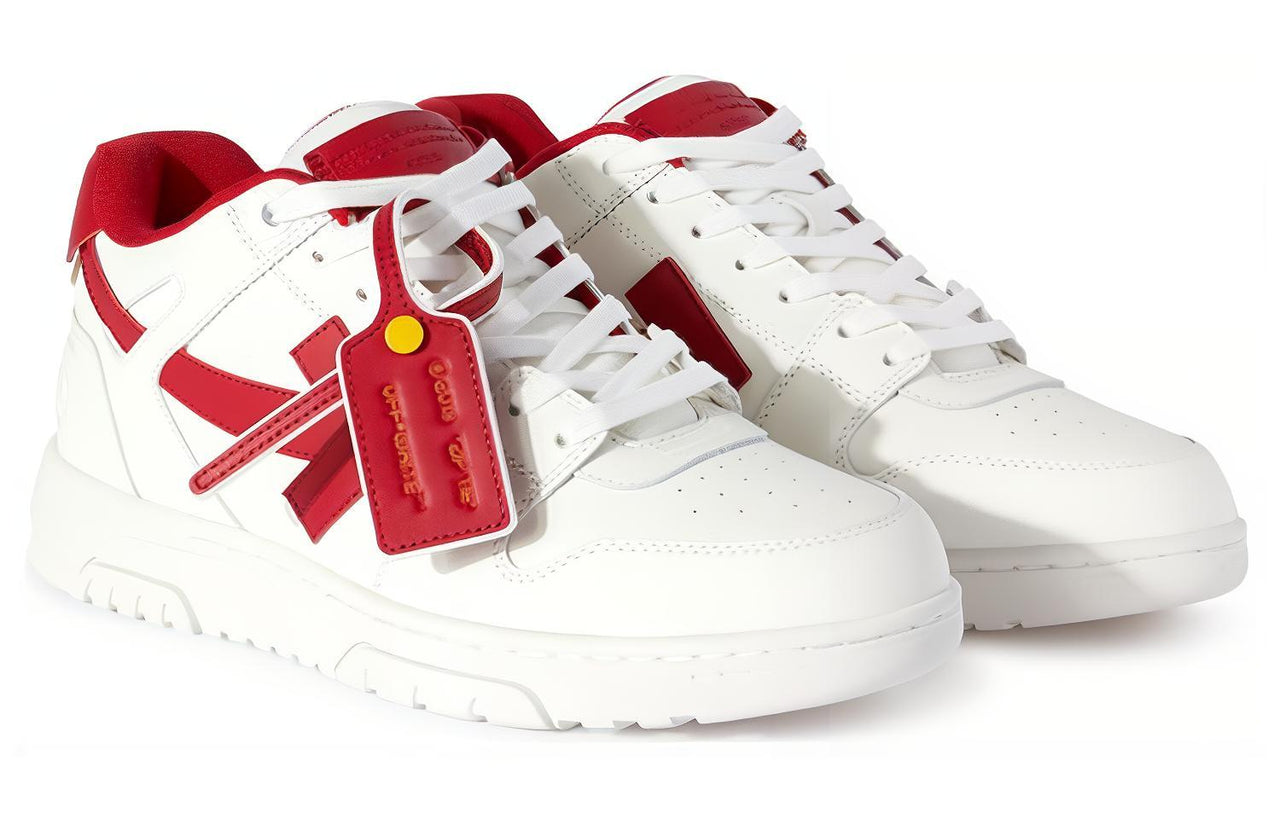 Off-White Out Of Office OOO Low Tops '2024 Lunar New Year Red White' OMIA189G23LEA0070125
