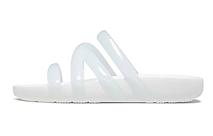 (WMNS) Crocs Splash Glossy Strappy Sandal 'White' 208537-100
