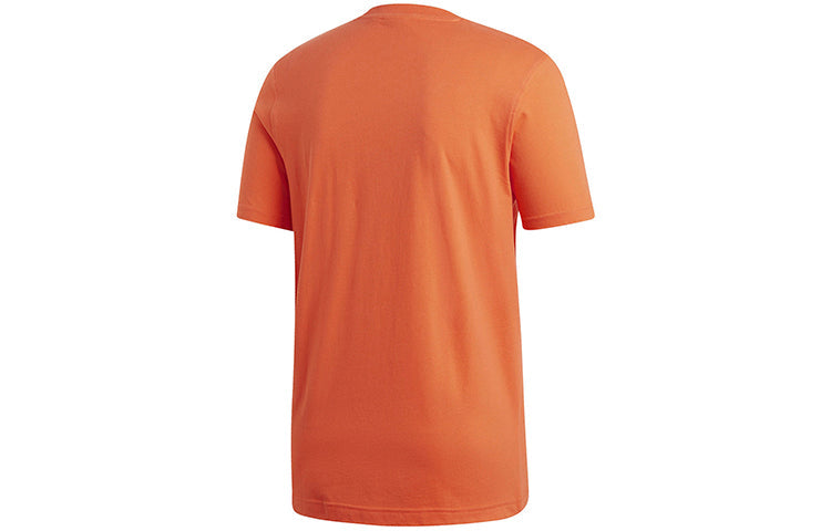 adidas originals Trefoil Chest Logo Sports Short Sleeve Orange Yellow DZ4572