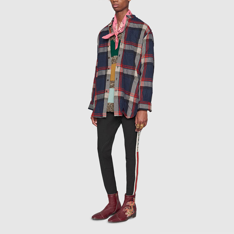 Gucci Gabardine Stretch Pant With Gucci Stripe 'Black' 495695-Z7576-1389