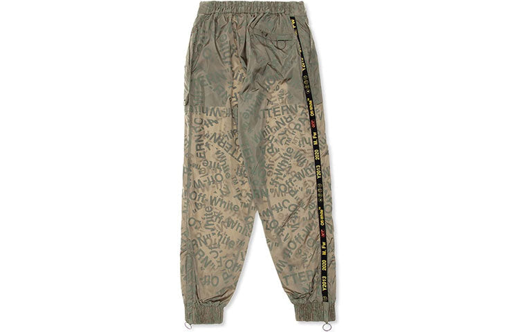 Off-White Printing Sweatpants Men Green OMCA106F19A230034300
