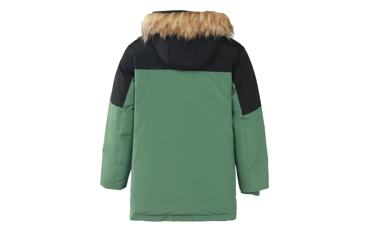 New Balance Color Block Down Jacket Asia Sizing 'Green Black' AMJ23355-JD