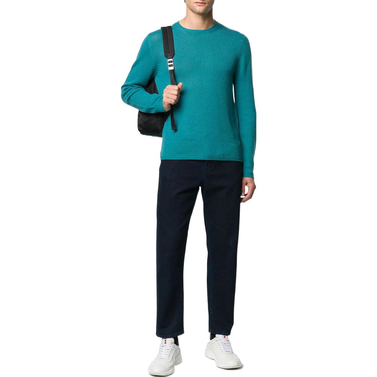 PRADA Cashmere Sweaters Men Turquoise