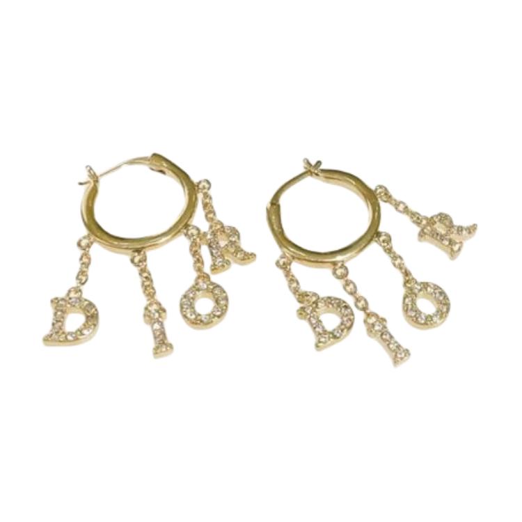 DIOR Metal Earrings Women's Gold