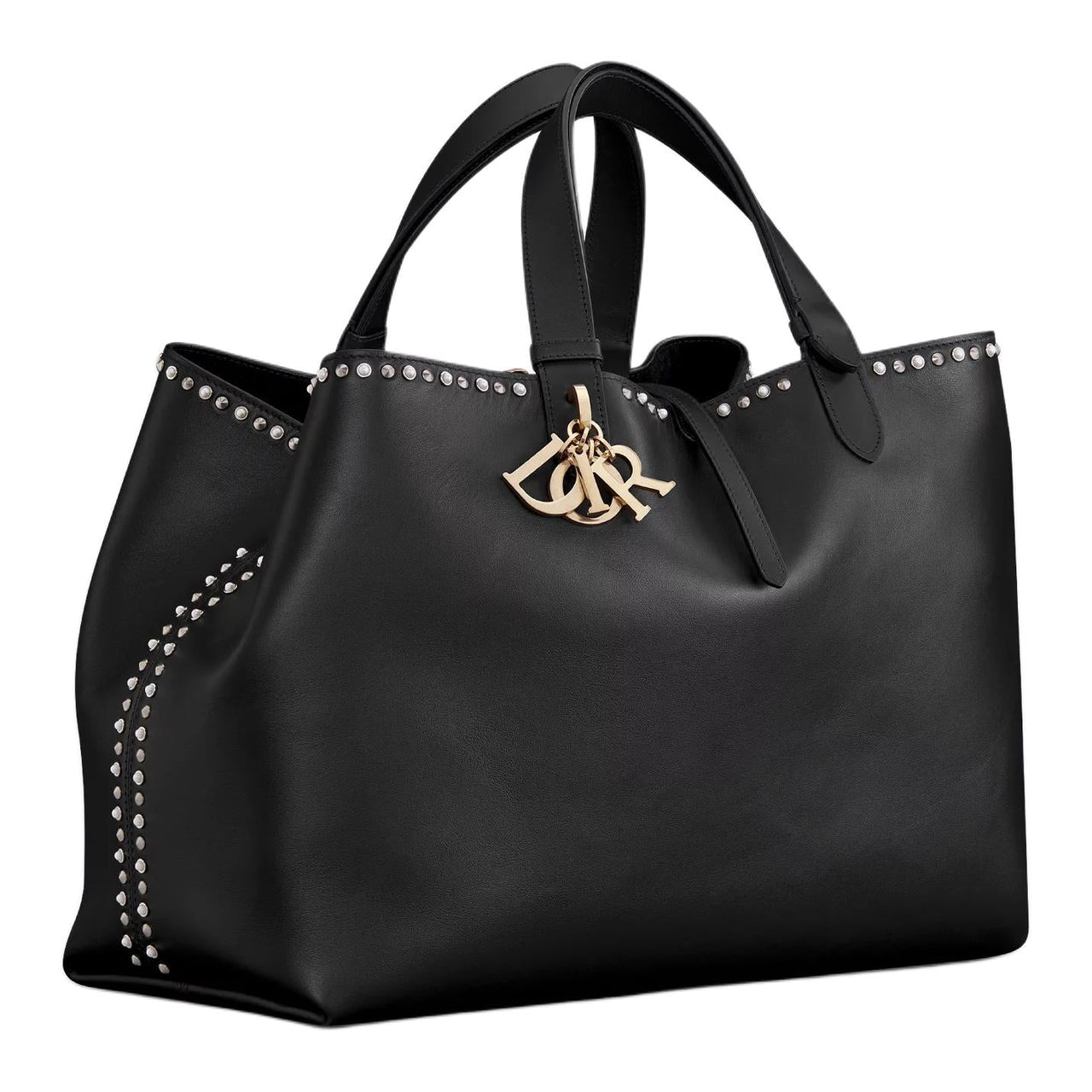 DIOR Toujours Calfskin One Shoulder Handbags Large Size Women's Black