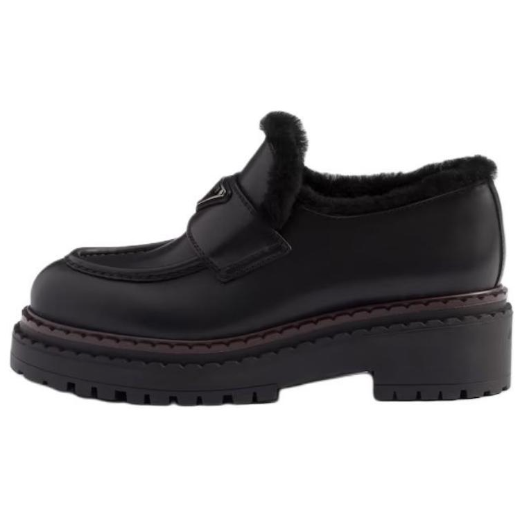 PRADA Chocolate Loafers 5.5cm Women's Black